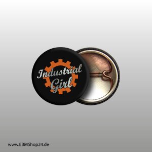 Button Industrial Girl Silber