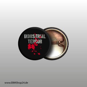 Button Industrial Terror Silber