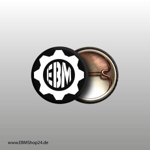 Button EBM Eagle Circle Weiß