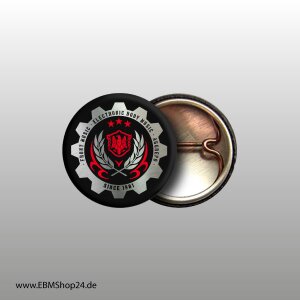 Button EBM SINCE 1981 Silber