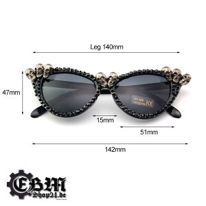 Sunglasses Skull Cat Eye