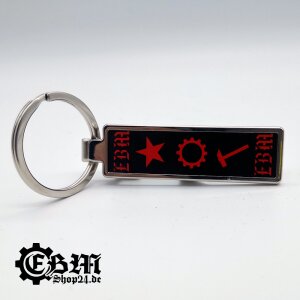 Keyring - EBM - Three Symbols - bottle opener B