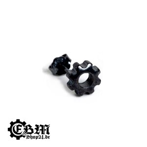 Studs - Gear - Black 925 silver