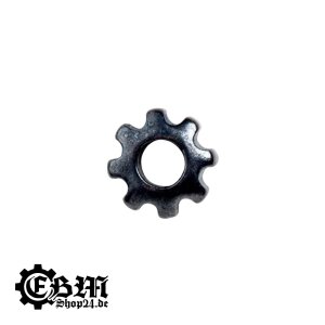 Studs - Gear - Black 925 silver