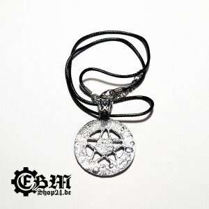 Halsband - Pentagram with black stones