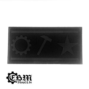 Patch EBM - Three Symbols - Black in Black