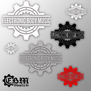 Old EBM Gear Wheel - Sticker  280 x 226 mm (M) Outside (not mirrored) Silver