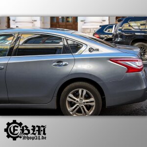 EBM Logo - Aufkleber 200 x 97 mm (S) Außen (nicht gespiegelt) Rot