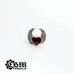 Stud earrings - Heart with Wings