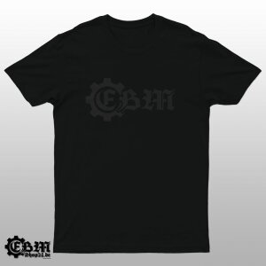 EBM Logo - T-Shirt - black on black XXL