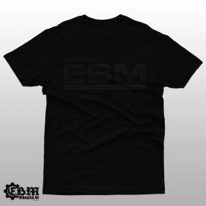 EBM Lines - T-Shirt - black on black L