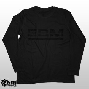 EBM Lines - Longsleeve - black on black XXXL