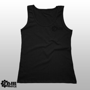 Girlie Tank - EBM Logo - black on black L