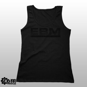 Girlie Tank - EBM Lines - black on black