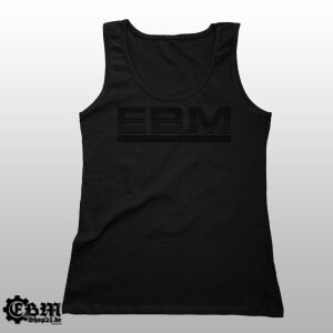 Girlie Tank - EBM Lines - black on black M