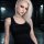 Girlie Tank - EBM Lines - black on black M