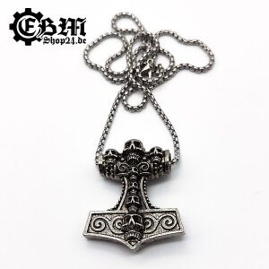 Necklace - Skull-Mjolnir