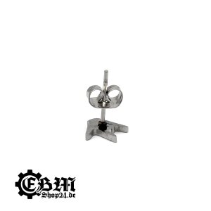 Stud earrings - Mano cornuta - Silver
