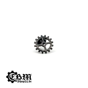 Stud earrings - Gear - Black - Stainless steel
