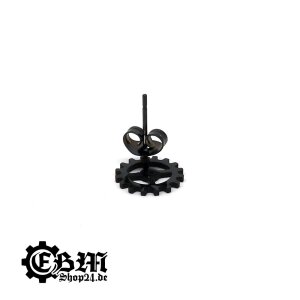 Ohrstecker - Gear - Black - Edelstahl