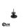 Stud earrings - Gear - Black - Stainless steel