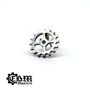 Stud earrings - Gear - Black - Stainless steel