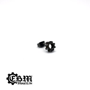 Stud earrings - Gear - Stainless steel